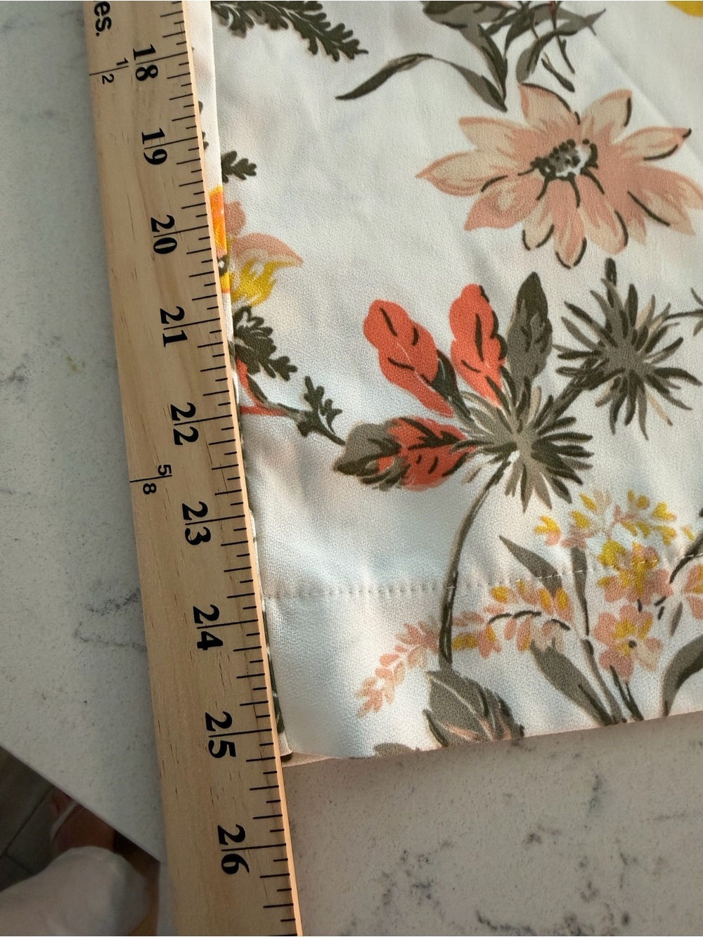 LOFT Outlet Floral Wide Leg Crop Pants White Pink Yellow Women’s Small - Picture 11 of 12